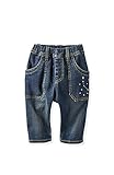 (フェリシモ) ちょこっと星座刺しゅうのゆる デニム ハーフ パンツ キッズ インディゴブルー ガールズ 9