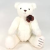 体重ベア　ホワイト（ブラウンコサージュ付ウェイトドール）完成品