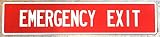 インテリア アメリカン 雑貨 看板 エンボス アルミサインプレート EMERGENCY EXIT ディスプレイ 店舗用 世田谷ベース