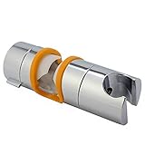 Joyoldelf シャワーフック スライド 汎用 シャワーホルダー 可変式 はめ込み型 交換 修理用 18-25mm対応 クロームメッキ (イエロー)