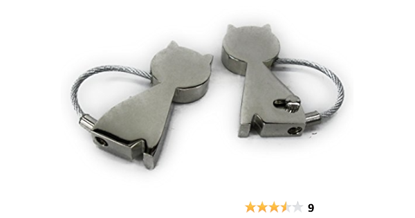 Amazon シンプルデザイン ネコ キーリング ペアキーホルダー 2個セット アニメ 萌えグッズ 通販