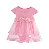 Ochine 新生児　幼児　女の子 ロンパース　ドレス　ワンピース　子供ドレス　蝶結び付き　純色 子供服 0-2歳設定 半袖 カバーオール 出産祝い　6サイズ選べる