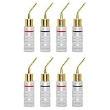 Yetaha バナナプラグ 2mmピン型 純銅スピーカープラグ24K 金メッキ スピーカー端子オーディオケーブル端子プラグ 8個セット