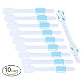 Child Safety Adjustable Locks Baby Proofing for Cabinets, Bookcases, Doors, Toilet Lids by Baby Camp