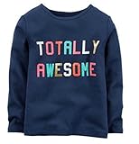 carter's(カーターズ)長袖Tシャツ ロンT Totally Awesome Tee ネイビー(3M:55-61cm 3.6-5.7kg)
