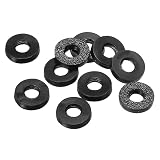 PATIKIL M3 ゴム平ワッシャー 40個入り 3 mm ID 7mm OD 1.2mm厚さ シーリング スペーサー ガスケット リング 蛇口 パイプ 水ホース ファスナー ボルト 黒