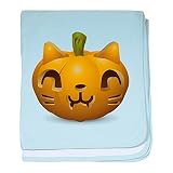 Truly Teague Baby Blanket Kitty Cat Halloweenジャックランタン カラー: ブルー