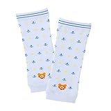 MIKIHOUSE HOTBISCUITS（ミキハウスホットビスケッツ）イカリ柄 メッシュ風レッグウォーマー フリーサイズ,ブルー