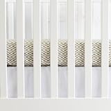 Oliver B Diamond Fitted Crib Sheet, Sandy Grey/White by Oliver B [並行輸入品]