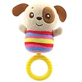 aijiaye My First Soft Rattleおもちゃ、毒性ファブリックBaby Animal Plush Soft Rattleおもちゃを0に36か月男の子女の子 123