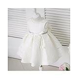 WIN 子供ドレス　ノースリーブ　ベビードレス フォーマル　女の子　女児ワンピース　 レース プリンセスドレスキッズ服 入園式 七五三 結婚式お宮参り セレモニー フラワーガール ドレス お嬢様 (1