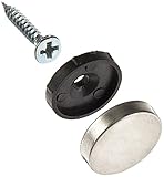 uxcell　飾りビス スクリュー釘　ミラーネイル　　ステンレス鋼装飾用ミラーネイルキャップ　18ｍｍ直径のスクリューキャップ　４個入り