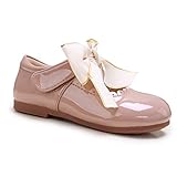 Pettigirl 子供靴 女の子 滑り止め加工 ドレスシューズ キッズ リボン フォーマルシューズ , らくだ色 , 14.5