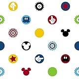 York Wallcoverings Walt Disney Kids II Clubhouse Capers Spot Wallpaper Memo Sample, 8-Inch x 10-Inch