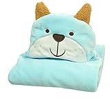 (トレテゾーリ)Tre tesori 子供 犬 着ぐるみ ベビー おくるみ タオル 男の子 女の子 年賀状 写真撮影 戌年 (スカイブルー　犬Ｃ)