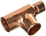 Everflow Supplies ccrt1243 C X C X C Reducing T継手withはんだカップfor銅パイプ、1 / 2 " x 1 / 4 " x 1 / 2 "