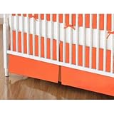 SheetWorld - Crib Skirt (28 x 52) - Deep Orange Woven - Made In USA by sheetworld