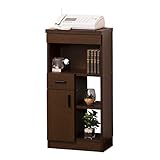 クロシオ 電話台 ブラウン 幅40×奥行26.5×高さ80cm NEW ルーター収納 073175