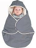 Wallaboo Coco Nore, Luxurious Suede and Soft Faux Shearling Baby Blanket, Grey, 0-10 Months by Walla