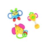 Coolplay ®プラスチックRattle音楽Hand Shake Bell知的開発おもちゃfor赤ちゃんおもちゃ子供用幼児用(パックof 3 )