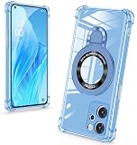 OPPO Reno9 A/OPPO Reno7 A ケース クリア MagSafe対応 リング付き 縦横両対応 アジャスタブルスタンド 四角エアクッション 耐衝撃 OPG04 A201OP カバー 衝撃吸収ポケット内蔵 TPU 薄型軽量 全面保護 オッポリノ7a オッポリノ9a ケース
