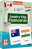 Spartan Kids Regular Flash Cards : 27 Country Flag Flash Cards For Kids