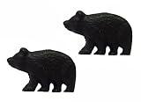 素朴なブラックBear引き出しノブまたはバー 2" wide x 1.5" high x 1" deep ブラック 524