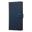 レイ・アウト Xperia XZ1 ケース 手帳型 シンプル マグネット/ダークネイビー RT-RXZ1ELC1/DN