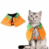 seimeinoki 犬マント ハロウィン 犬 コスプレ 小型犬と猫用 サイズ調整可能 可愛い カボチャスタイル 小型犬 猫 コスチューム 犬 変装 ハロウィン 仮装 両面ケープ 犬用 猫用 ハロウィン ドレスアップ 犬 コスプレ 服 秋冬(S)
