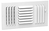 6"w X 6"h 3-Way FIXED CURVED BLADE AIR SUPPLY DIFFUSER - Vent Duct Cover - Grille Register - Sidewal