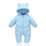 Kayiyasu カイヤス ベビーロンパース キッズジャンプスーツ ベビーダウンコート 子どもダウンジャケット 子供用つなぎ 新生児用カバーオール オーバーオール 耳付きフード 021-tianz-1
