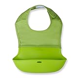 Jolieer 折りたためる食事用エプロン ロールアップビブ スタイ お食事 離乳食 (グリーン)
