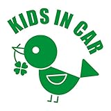 imoninn KIDS in car ステッカー　【パッケージ版】　No.02　コトリさん　（緑色）