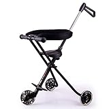 【DEARGENA 】ベビーカー 3輪ベビーカー ベビーキャリッジ 軽量コンパクト 超軽量 2.9kg 新型 高さ調整可能 3~8歳から(ブラック)