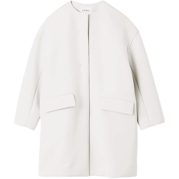 Amazon | [ミラオーウェン] 共布ベルト付ハーフ丈フードリバーコート