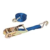 Silverline Ratchet Tie Down Strap J-hook 3m x 27mm Rated 350kg Capacity 1000kg