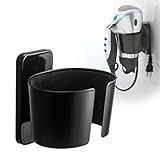 ドライヤー収納 ドライヤー置き ウォールドライヤーホルダー ボーテス ブラック 07585