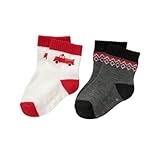 GYMBOREE(ジンボリー) ファイアー トラック & ストライプ ソックス ホワイト 小物くつ下・タイツ 0～3ヶ月【並行輸入】