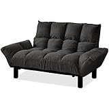 タンスのゲン ローソファ 2人掛け リクライニング フロアソファ 5段階ギア ブラック 15210055 01