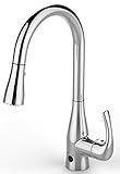 FLOW Faucet from BioBidet, Hands Free Motion Sensing Technology, Chrome Kitchen Faucet, Dual Spray H