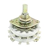 uxcell 　ダブルデッキバンドチャンネル　ロータリースイッチ　スイッチ　4ポール5ウェイ　6mmの軸径