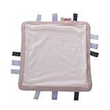 Minene Baby Comfort Blanket Comforter for Baby Security Tag Comforter Blankie- Cream Square by Minen