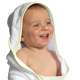 First Big Steps Bamboo Hooded Towel for Baby, Green, 36 Inch by 36 Inch by First Big Steps
