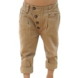 Daxin Baby Boyカーキストレートコットンロングカジュアルハーレムパンツ2 – 7歳 カラー: ベージュ