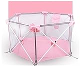 X-Jang ベビーサークル 育児、赤ちゃん フェンス 、折りたたみ 収納 、高さ68cm 安全、六角形 倒れにくい、使いたい大きさに変化できる。 6ヶ月~3歳半対象、誕生日プレゼント。専用のキャリー
