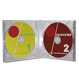 オーバルマルチメディア 日本製CDケース 17mm厚2枚収納ジュエルケース DUOケース クリア 10個セット