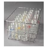 保育学校用品　哺乳瓶用ステンレスカゴ　（24本用）　熱風保管庫用食器・器具カゴ