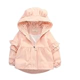 ハクチョウ（hakucho) 子供服 子供コート キッズ 薄手 キッズコート キッズジャケット 春コート 長袖 パーカー　女の子冷房対策 遠足公園 幼稚園 (110cm, ピンク)