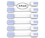 EL Contente 子供用安全ロック ラッチ - 箪笥 戸棚 キャビネット 電気製品を安全に閉める - 丈夫でおしゃれな赤ちゃん用安全ラッチ (6個パック)