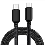 ＹＥＥＫＥＥＮ 【100W】 USB Type C to Type C 充電ケーブル 20V/5A PD 急速充電 タイプC USB-C 高耐久 ナイロン編 ケーブル (1m, ブラック)